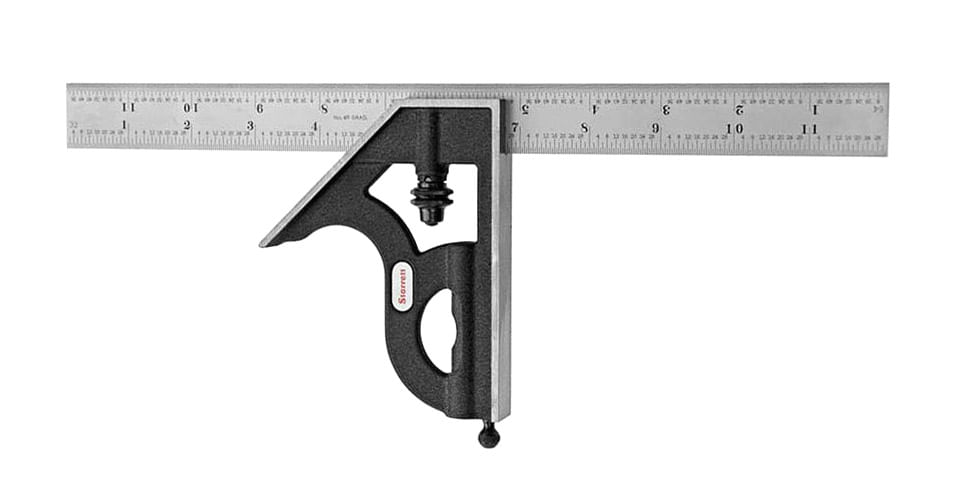 12" Combination Square - 16R Graduation